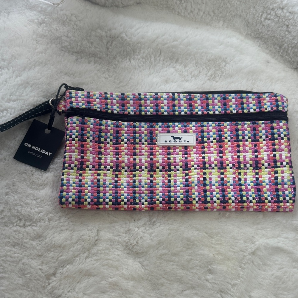 Scout on holiday wristlet multi-colored 10” x 5.5”